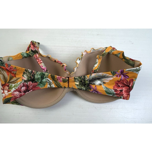 Shade Shore Bra Women 34 DD Orange Floral Underwire Lightly Lined Summer - Picture 5 of 7